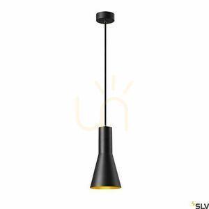SLV PHELIA 10 E27 pendant light, black/gold, Ø13 cm, 1002951 small 0