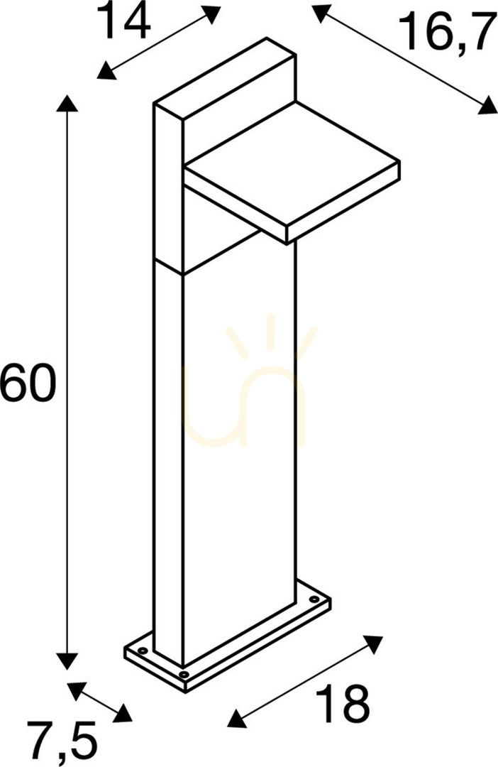 Show Outdoor Post Light SLV ABRIDOR 60 Anthracite 12W IP55 LED 1002991 Outdoor Post Light SLV ABRIDOR 60 Anthracite 12W IP55 LED 1002991