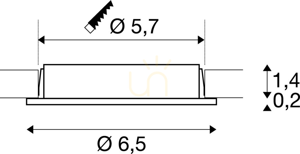 Show Recessed Light SLV DL 126 White 2.8W 3000K 12V 112221 Recessed Light SLV DL 126 White 2.8W 3000K 12V 112221
