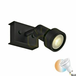 SLV PURI 1 wall and ceiling light black GU10 50 W, 147360 small 0