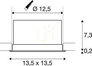 Recessed luminaire SLV VERLUX white 22W 3000K 1800lm 112692 small 3