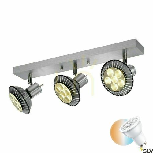 Check SLV ASTO 3 wall and ceiling spotlight aluminium 3xGU10 45.5 cm 147443
