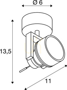 SLV INDA wall and ceiling spotlight white GU10 50 W 147551 small 4
