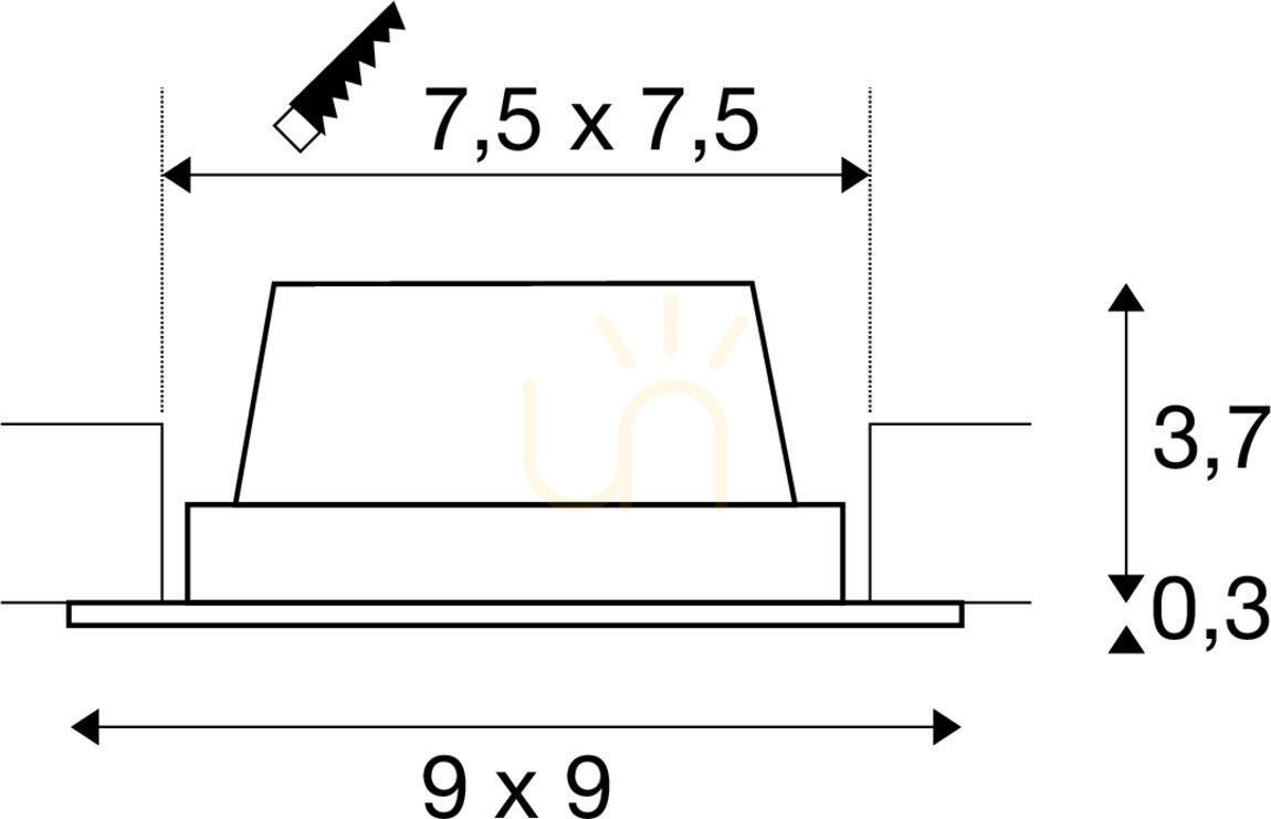 Preview Recessed luminaire SLV FRAME BASIC white 8.3W 3000K 600lm 112721 Recessed luminaire SLV FRAME BASIC white 8.3W 3000K 600lm 112721