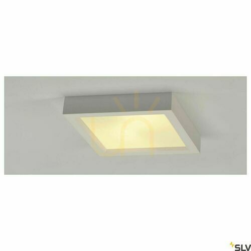 Check Ceiling Light SLV PLASTRA 104 White Plaster 2x E27 max. 25W 25x25 cm 148002