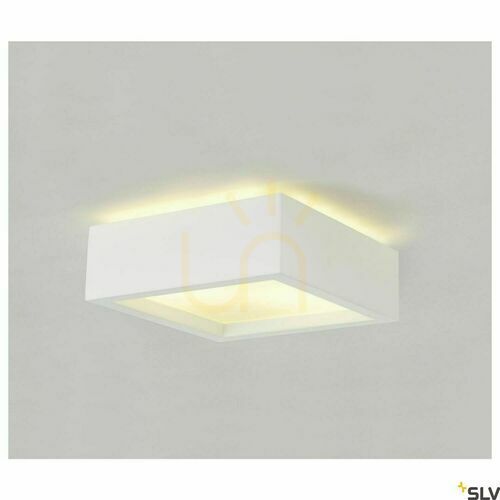 Check Ceiling Light SLV PLASTRA 104 White Gypsum Glass E27 25x25 cm 148002