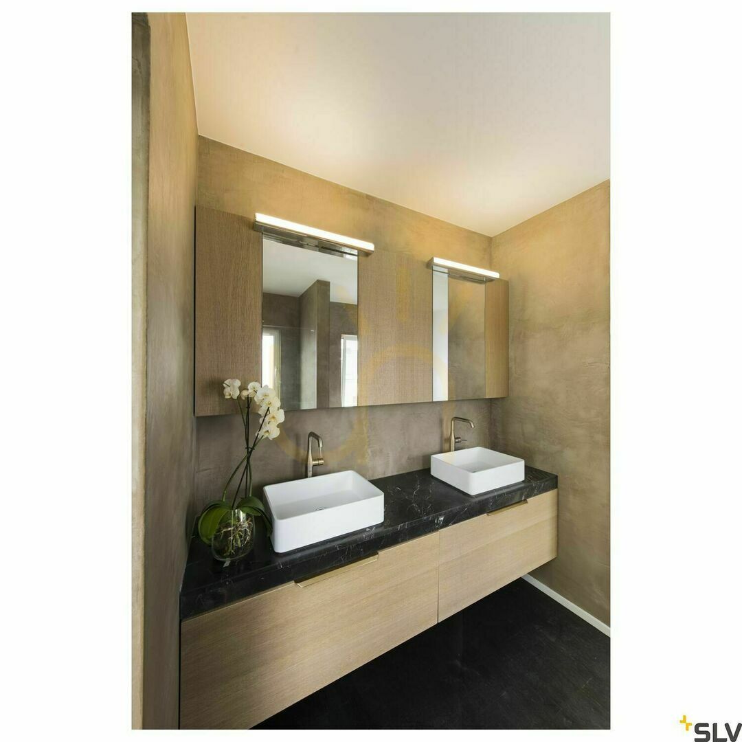 Display Indoor Wall Light SLV MARYLIN Chrome Milk 16W 60 cm IP44 1002191 Indoor Wall Light SLV MARYLIN Chrome Milk 16W 60 cm IP44 1002191