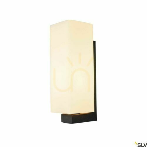 Check Surface Wall Lamp SLV QUADRASS Black/Opal Glass E27 40W 1003430