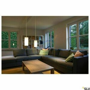 Pendant Light SLV QUADRASS Chrome Opal Glass E27 40W 1003432 small 3