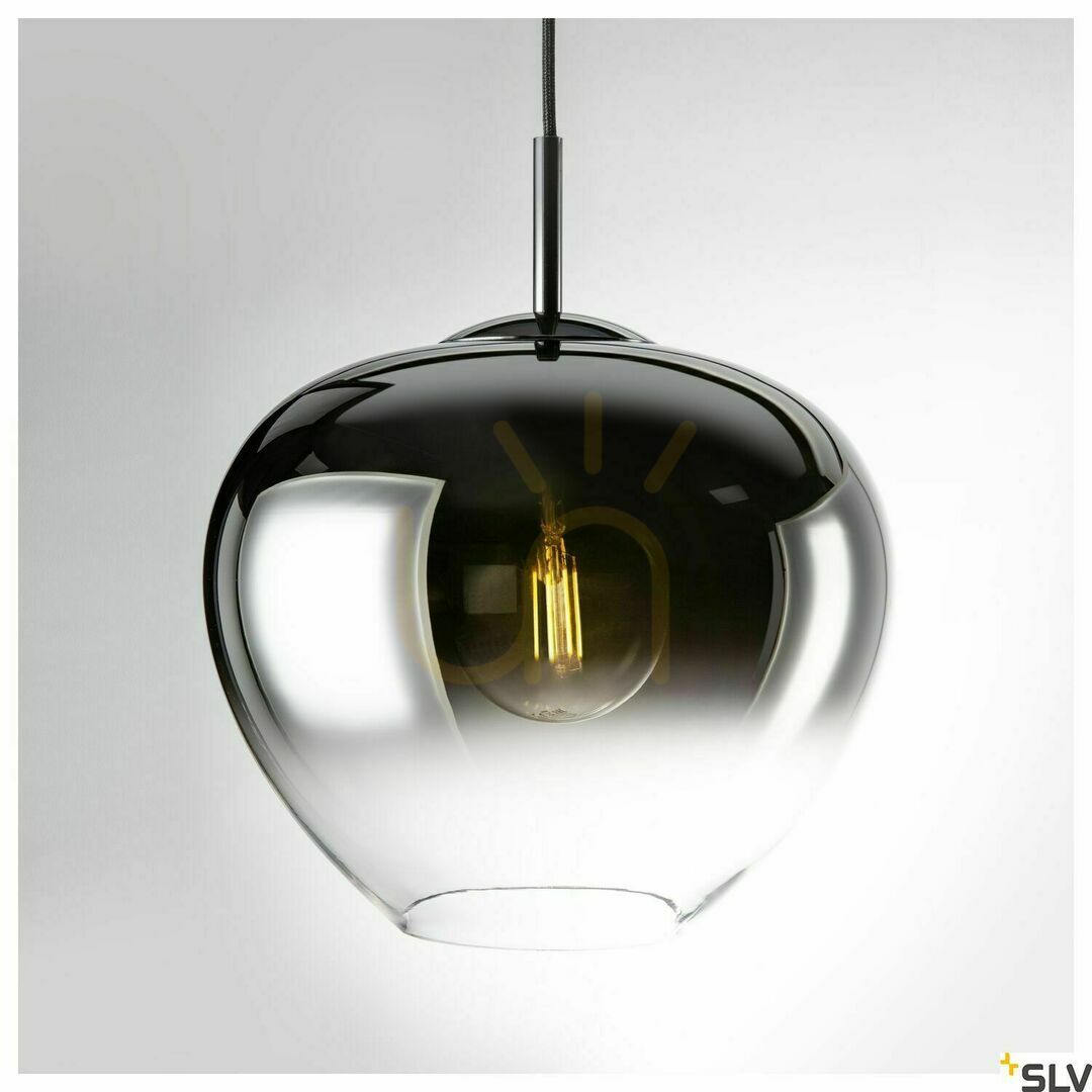 View Pendant Light SLV PANTILO CONVEX 29 Chrome Glass 1003443 Pendant Light SLV PANTILO CONVEX 29 Chrome Glass 1003443