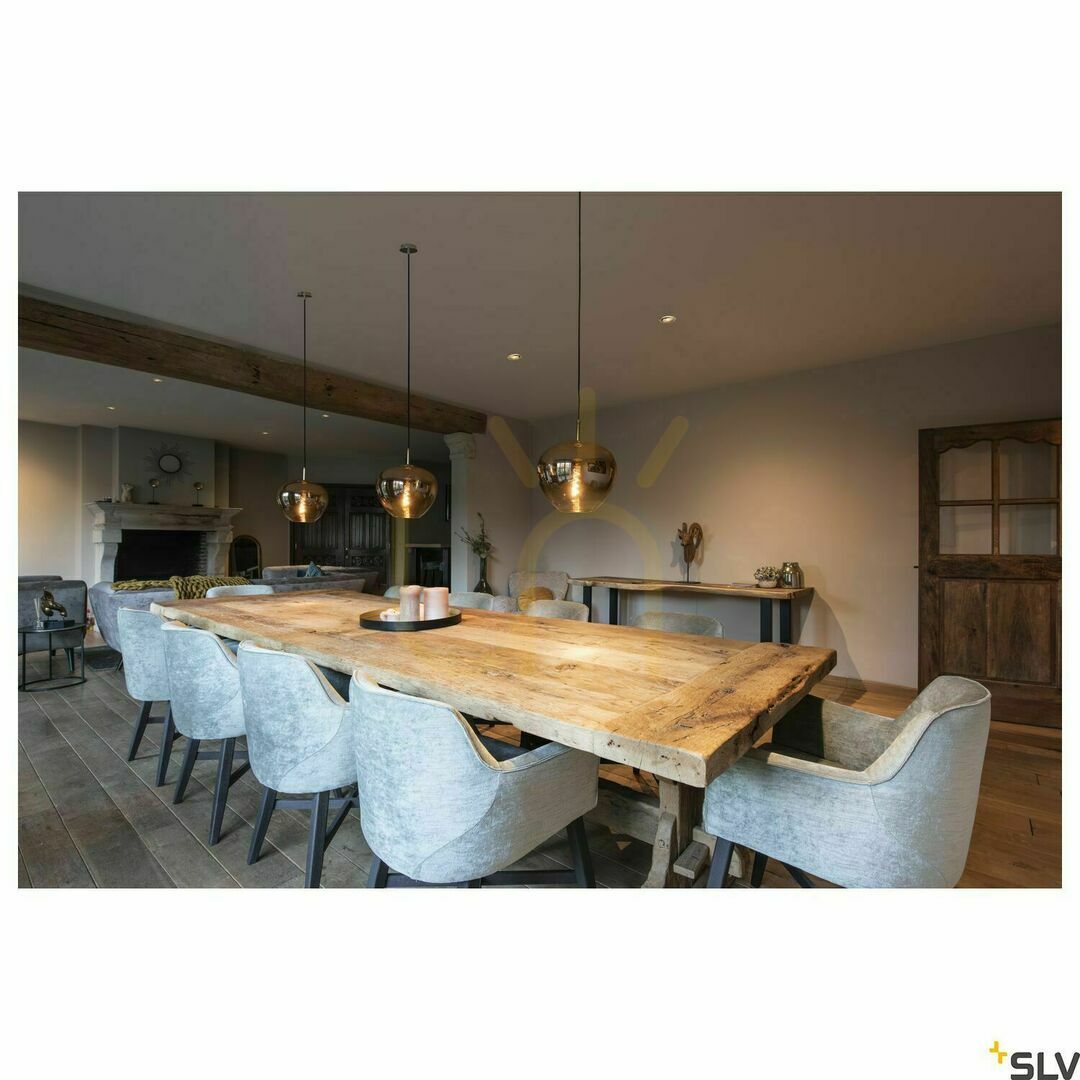 Display Pendant Light SLV PANTILO CONVEX 29 Chrome Glass 1003443 Pendant Light SLV PANTILO CONVEX 29 Chrome Glass 1003443