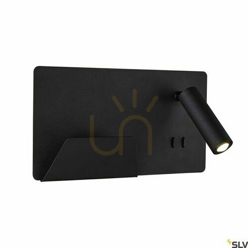 Check Indoor Wall Light SLV SOMNILA Black LED 15W 3000K USB 1003455
