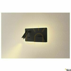 Indoor Wall Light SLV SOMNILA Black LED 15W 3000K USB 1003456 small 5