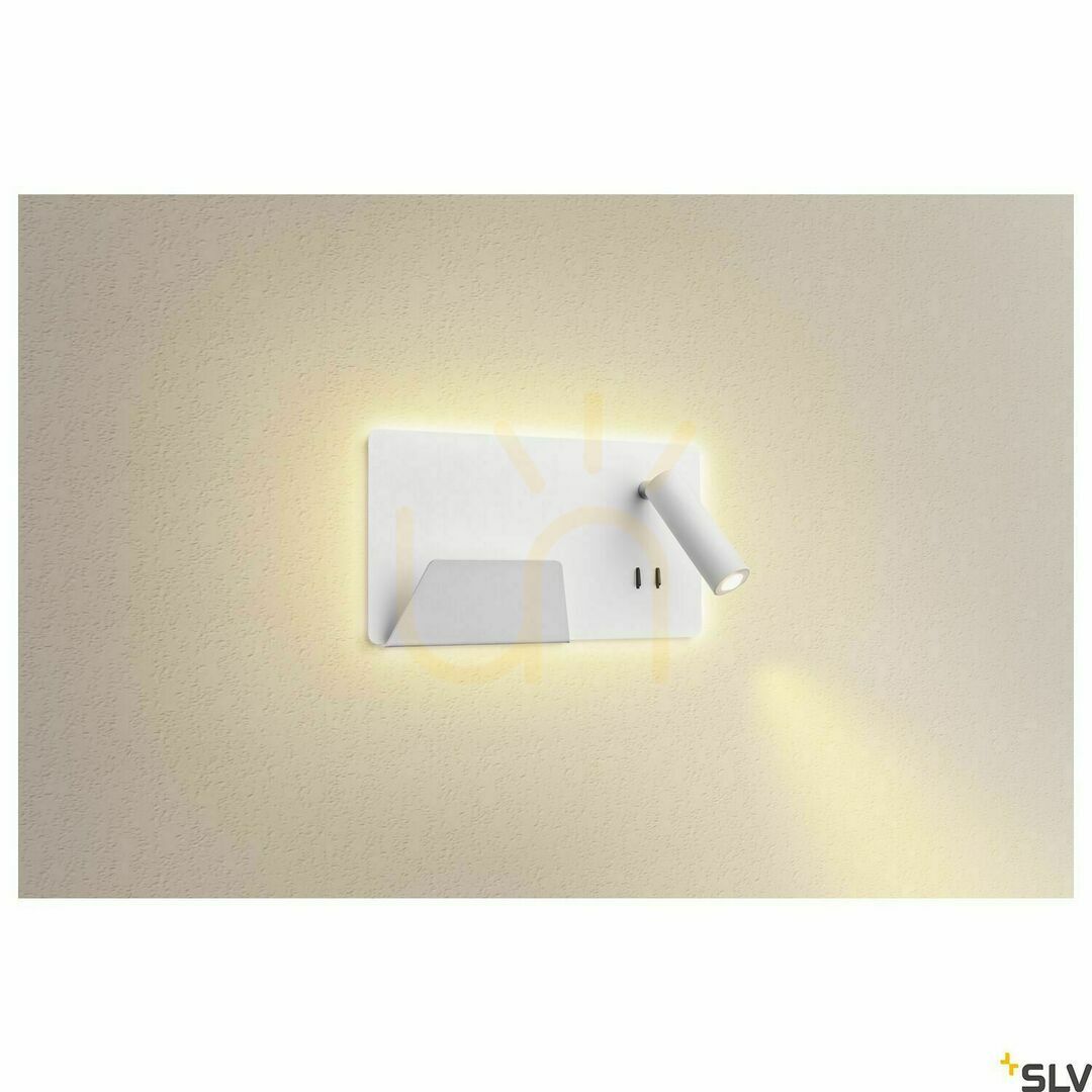 Check Indoor Wall Light SLV SOMNILA White LED 15W 3000K USB 1003457 Indoor Wall Light SLV SOMNILA White LED 15W 3000K USB 1003457