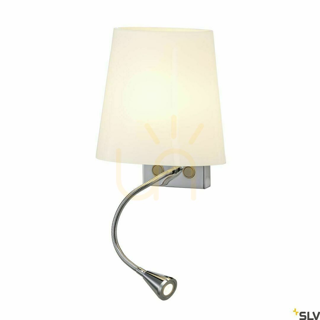 View Indoor Wall Light SLV COUPA FLEX Chrome Milk Glass 3000K 149452 Indoor Wall Light SLV COUPA FLEX Chrome Milk Glass 3000K 149452