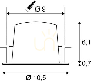 Recessed downlight SLV NUMINOS DL M black/white 17.55W 3000K 1600lm 1003869 small 2