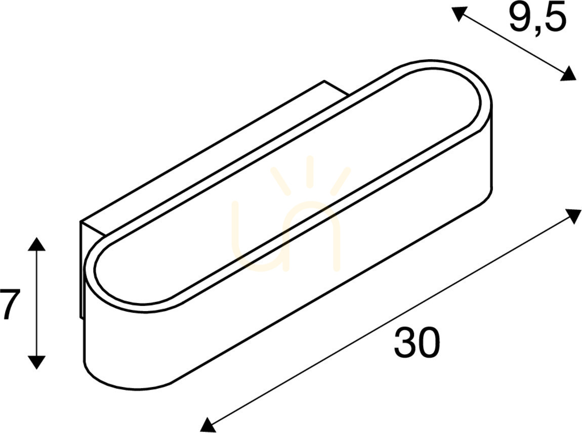 View Wall Light SLV ASSO 300 LED Aluminum White 12W 3000K 151275 Wall Light SLV ASSO 300 LED Aluminum White 12W 3000K 151275