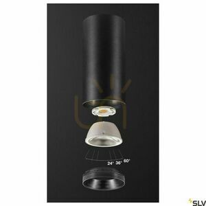 Surface-Mounted LED Ceiling Light SLV NUMINOS CL PHASE L Black 20 W 3000 K 1004323 small 2