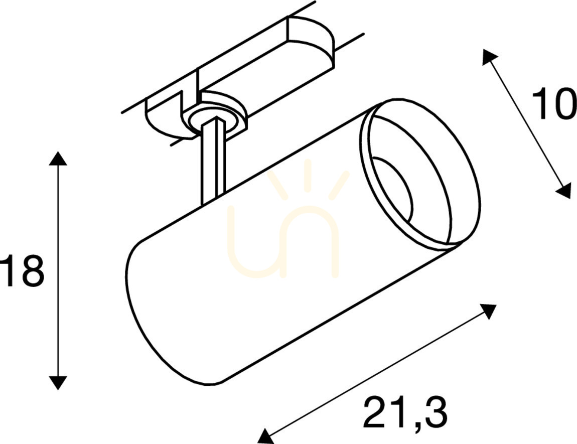 Display Track Light SLV NUMINOS DALI L 28W 4000K White/Black 3-Phase 1004575 Track Light SLV NUMINOS DALI L 28W 4000K White/Black 3-Phase 1004575