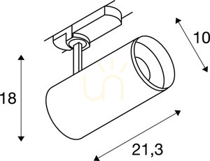 SLV NUMINOS L DALI Track Spotlight 19W 4000K 60° 3-Phase White/Black 1004576 small 3