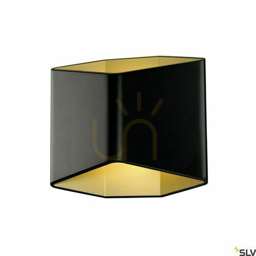 Check Wall Light SLV CARISO WL-2 Black Gold LED 9.2W 2700K 151710