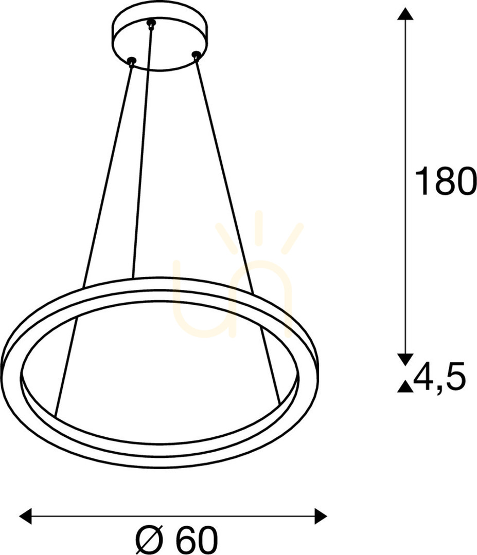 Check Pendant Light SLV ONE 60 Black 24W 2700/3000K Dimmable 1004759 Pendant Light SLV ONE 60 Black 24W 2700/3000K Dimmable 1004759