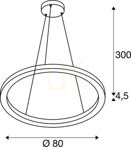 Pendant Light SLV ONE 80 PD DALI white 34W 3000/4000K 1004764 5 Pendant Light SLV ONE 80 PD DALI white 34W 3000/4000K 1004764 small 5