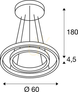 Pendant Light SLV ONE Double black 60 cm 35W 2700/3000K 1004765 5 Pendant Light SLV ONE Double black 60 cm 35W 2700/3000K 1004765 small 5