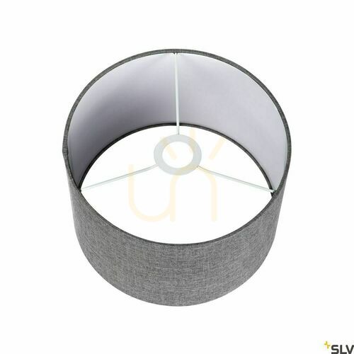 Check Lampshade SLV FENDA grey textile 30 cm 1004774
