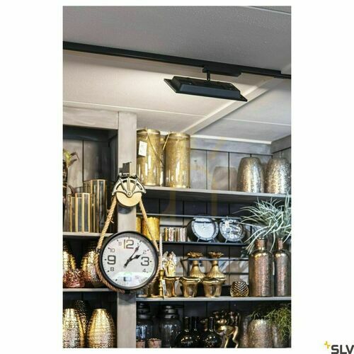Check 1-Phase Track Light SLV PANEL Track 30x15 cm Black LED 18W 3000K 1004933
