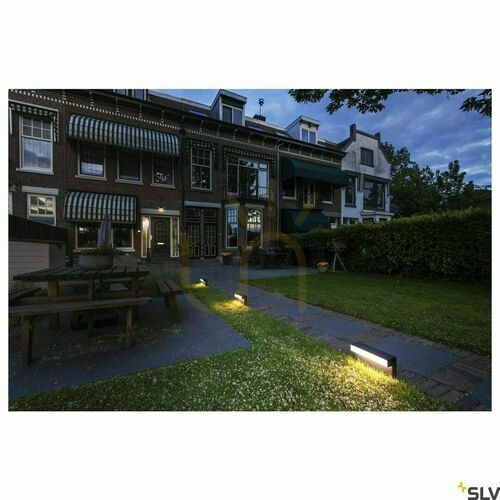 Check SLV L-LINE OUT 30 FL Outdoor Bollard Light, Anthracite, LED 11.5 W, 3000/4000 K, IP65, 1003536