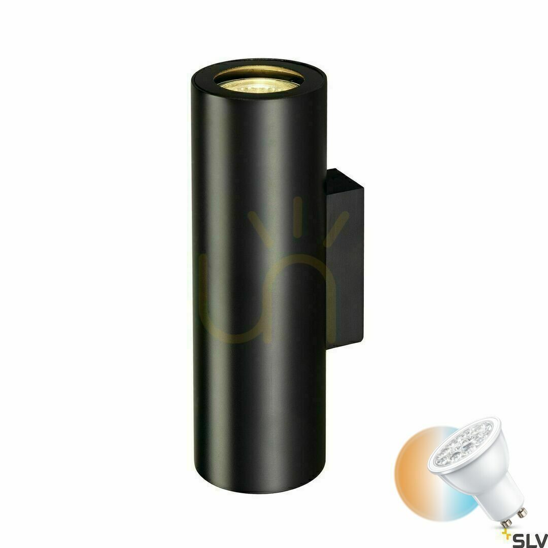 Surface-Mounted Wall Lamp SLV ENOLA_B Black GU10 Up/Down 151800