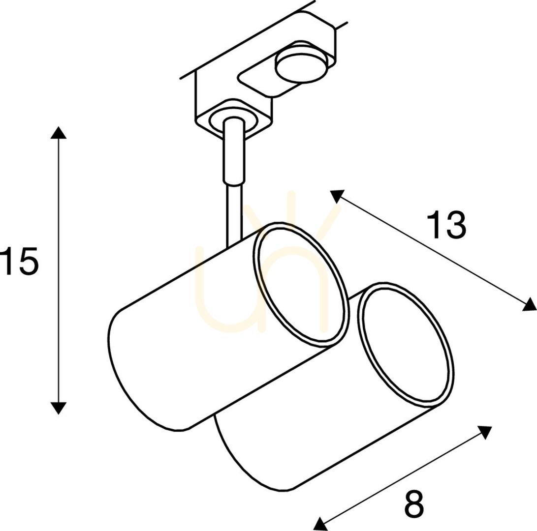 View Track Light SLV BIMA 2 Grey GU10 3-Circuit 50W 152232 Track Light SLV BIMA 2 Grey GU10 3-Circuit 50W 152232