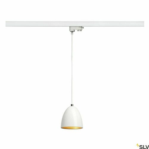 Check Hanging Track Pendant Lamp SLV PARA CONE 14 White GU10 35W 3-Circuit 153141