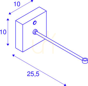 Wall Bracket SLV FITU Crane Base Black Steel 1004682 small 6