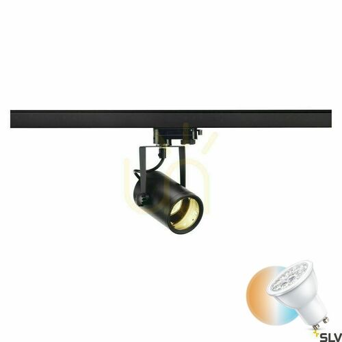 Check Track Light SLV EURO SPOT Black GU10 25W 3-Circuit 153850