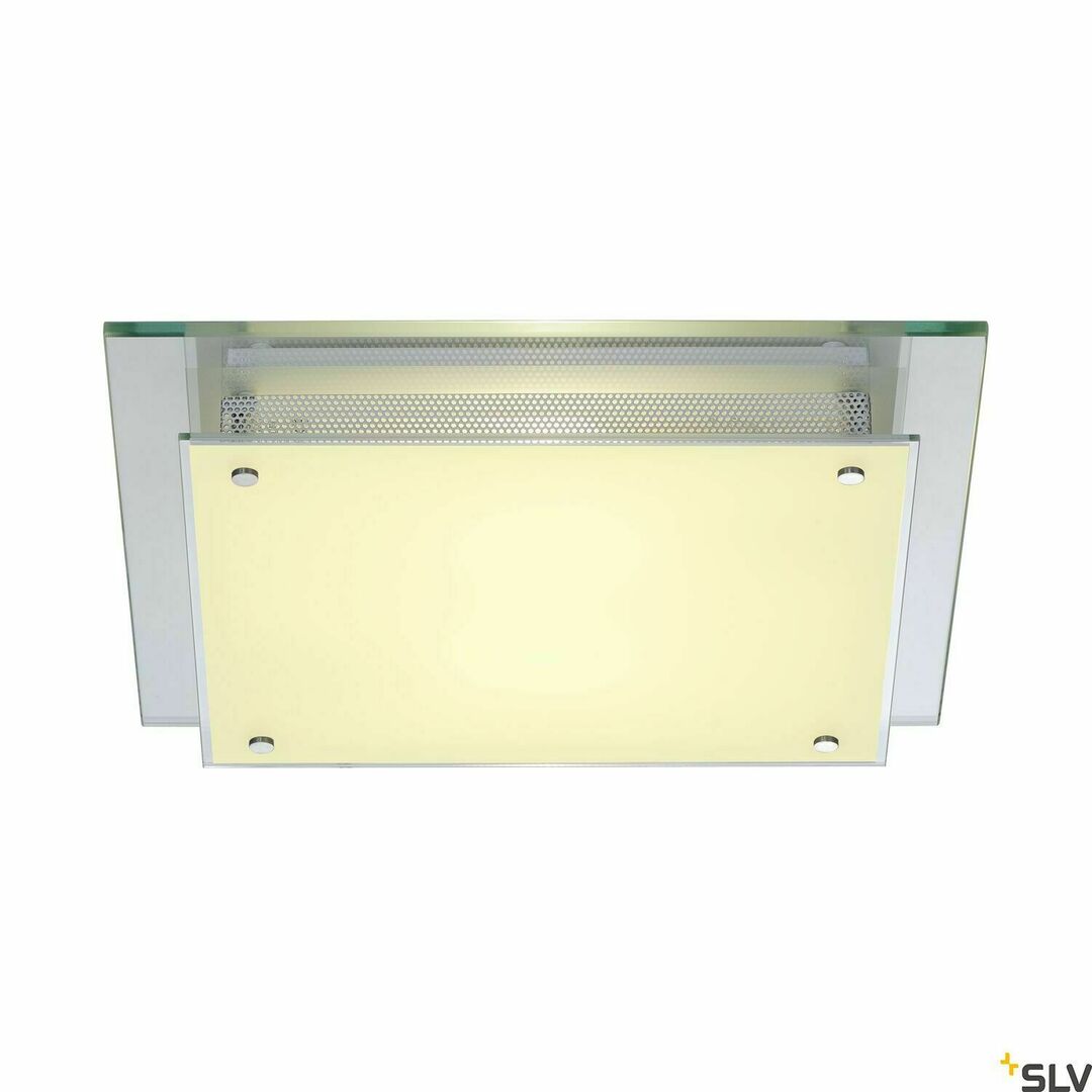 Recessed Luminaire SLV GLASSA Chrome Transparent Glass E27 60W 155180