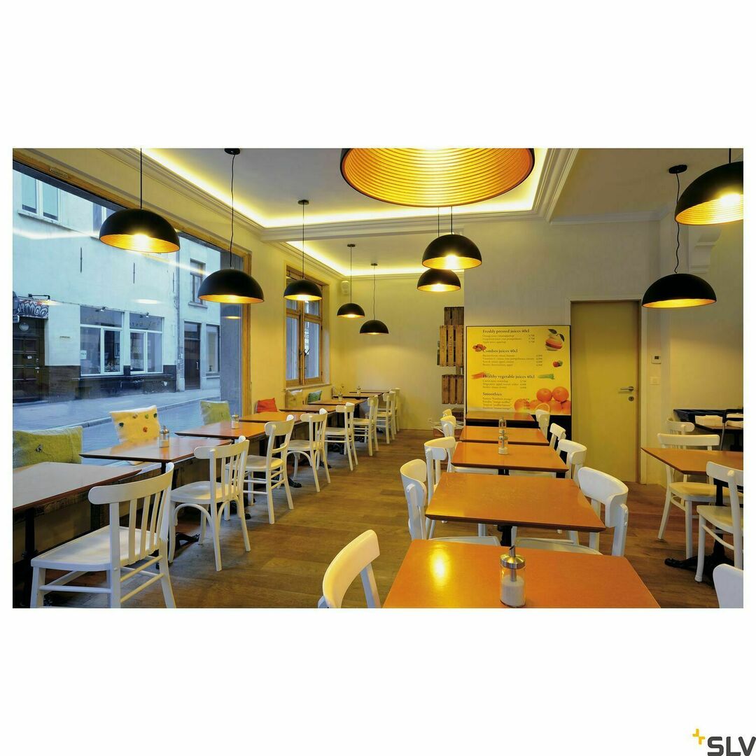 Show Pendant Light SLV FORCHINI M PD-1 Black/Gold 50 cm E27 155930 Pendant Light SLV FORCHINI M PD-1 Black/Gold 50 cm E27 155930