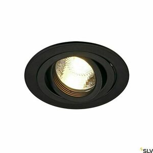 SLV NEW TRIA 1 round black recessed fitting GU10 50 W 230 V 113490 small 0