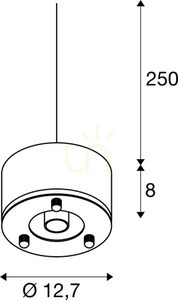 Pendant Light SLV PARA DOME E27 Grey Aluminum 12.7 cm 1005215 small 3