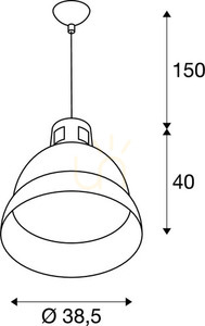 Pendant Light SLV PARA 380 Black Aluminum 165359 4 Pendant Light SLV PARA 380 Black Aluminum 165359 small 4