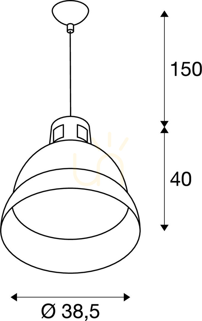 Show Pendant Light SLV PARA 380 Black Aluminum 165359 Pendant Light SLV PARA 380 Black Aluminum 165359