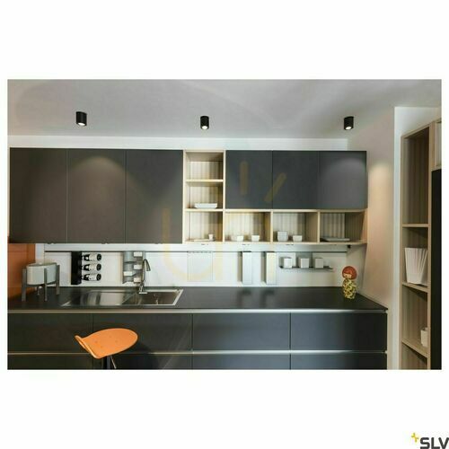 Check Ceiling Light SLV TRILEDO Round CL Black LED 7.6W 3000K 113930