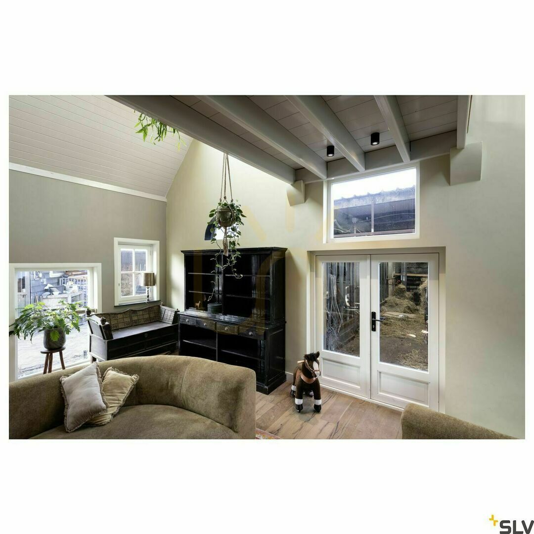 Show Ceiling Light SLV TRILEDO Round CL Black LED 7.6W 3000K 113930 Ceiling Light SLV TRILEDO Round CL Black LED 7.6W 3000K 113930