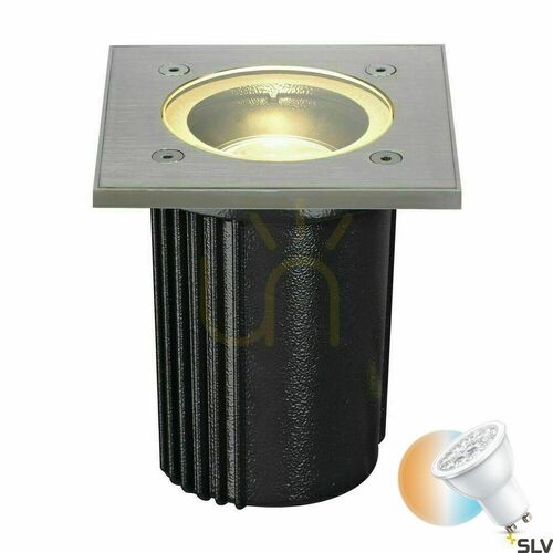 Check Outdoor Recessed Floor Light SLV DASAR EXACT 116 Stainless Steel GU10 IP67 228434