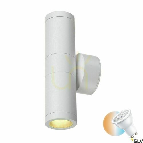 Check Outdoor Wall Light SLV ASTINA White Up/Down IP44 11W 228771