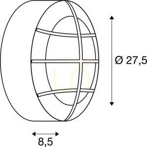 Outdoor Wall Lamp SLV BULAN GRID Anthracite 27.5 cm 25W IP55 229085 small 5