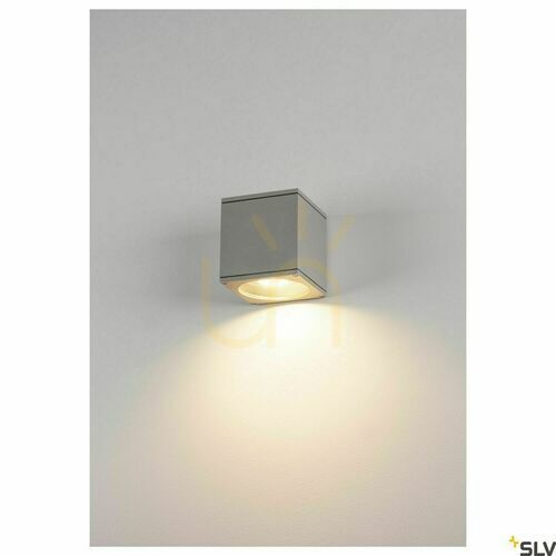 Check SLV BIG THEO WALL outdoor wall light silver-grey GU10 max. 75 W IP44 229564