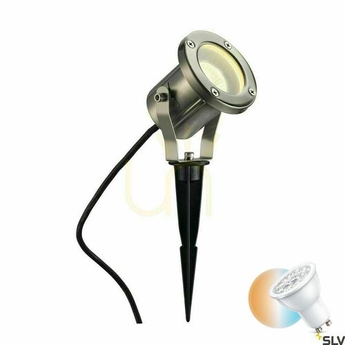 Check Outdoor Spot Light SLV Nautilus Spike Stainless Steel 25W IP55 229740