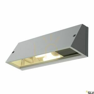 Outdoor Wall Light SLV PEMA Gray Glass Aluminum IP44 15W 230034 small 2